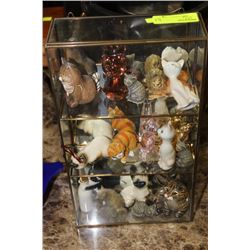 ESTATE MINI GLASS WALL HANGING DISPLAY W CAT