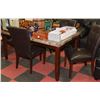 Image 1 : FAUX MARBLE TABLE AND 5 CHAIRS
