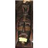 Image 1 : LARGE WOODEN CARVED MASK W / MAN ON TOP