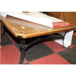 WOOD AND METAL COFFEE TABLE