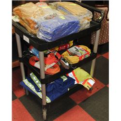 3 TIERED ROLLING UTILITY CART