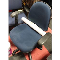 2 BLUE HYDRAULIC LIFT OFFICE CHAIRS