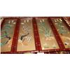 Image 1 : SET OF 4 WOOD FRAMED CHINESE WALL HANGINGS