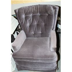 PURPLE FABRIC ROCKING CHAIR