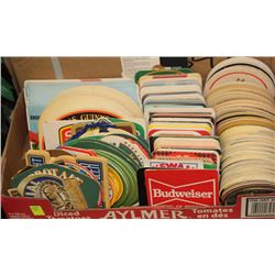 FLAT OF COLLECTIBLE VINTAGE BAR COASTERS