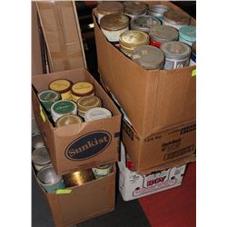 BOX OF VINTAGE TOBACCO TINS X5