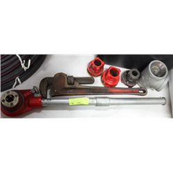 SUPER-ECO PIPE THREADER WITH FOUR DIES & HANDLE