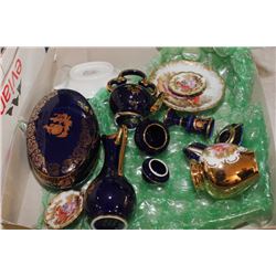 COLLECTION OF LIMOGE ORNAMENTAL MINIATURE DISHWARE