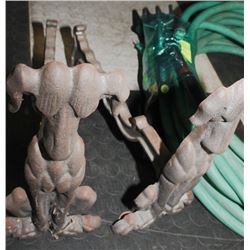 CAST IRON DOG LOG HOLDER SET