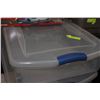 Image 1 : STERILITE CLEAR WHEELED UNDERBED TOTE BOXES X2