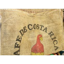 2 BURLAP COFFEE SACS