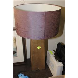 PURPLE AND GOLD TONE LAMP