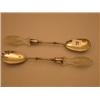 Image 1 : Pair of Victorian silver glass handled salad servers, hallmarked Sheffield 1896…