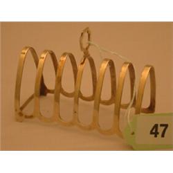 Hallmarked silver six section toastrack…