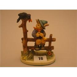 Small Goebel figure, impressed 342 'Boy on fence' by Hummel…