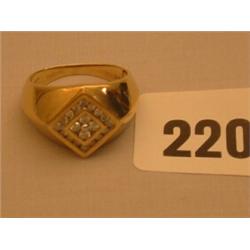 9ct gold ring with over 1/2 carat diamonds…