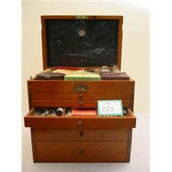 Superb mahogany dentist's cabinet with contents, made by Cash & Son, London…