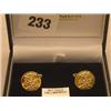 Image 1 : Pair of unused England Rugby Club cufflinks in 9ct gold…