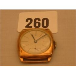 9ct gold shaped wristwatch with unusual baton dial…