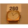 Image 1 : 9ct gold shaped wristwatch with unusual baton dial…