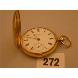 18ct gold fusee full Hunter pocket watch…