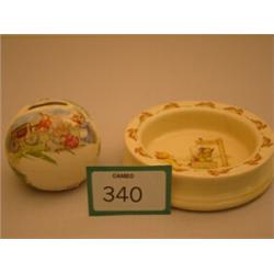 Royal Doulton Bunnykins moneybox plus Bunnykins dish…
