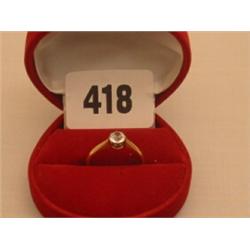 Gold solitaire diamond ring…