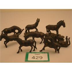 Eight bronze horses entitled 'The Horse and the fly'…