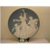 Image 1 : Superb Mettlach plaque 20.5" diameter, depicting classical scene in relief of maidens playing at …