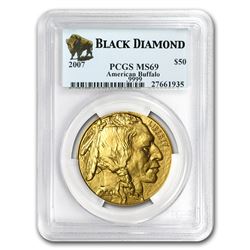 One 1 oz Gold Buffalo MS-69 PCGS (Random Year) - WJA83490