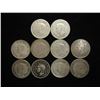 Image 2 : 10 ASSORTED 1940'S CANADA SILVER 10 CENTS