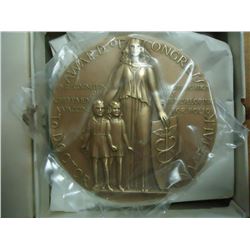 US MINT LIST MEDAL #652 3" BRONZE  DOCTOR JONAS E. SALK, ORIGINAL MINT PACKAGING