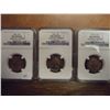 Image 1 : 3 NGC WASHINGTON QUARTERS SEE DESCRIPTION 1965, 1966 AND 1971-D UNC DETAILS, ARTIFICIAL TONING