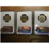 Image 2 : 3 NGC WASHINGTON QUARTERS SEE DESCRIPTION 1965, 1966 AND 1971-D UNC DETAILS, ARTIFICIAL TONING