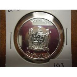 2013 FIJI SILVER DOLLAR TAKU TURTLE (PF LIKE)