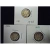 Image 1 : 1936,42 & 43 MERCURY DIMES