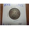 Image 1 : 1898 SWISS SILVER FRANC .1342 OZ. ASW