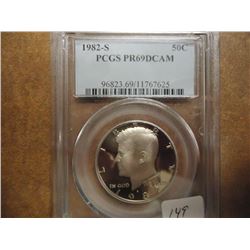 1982-S KENNEDY HALF DOLLAR PCGS PR69 DCAM