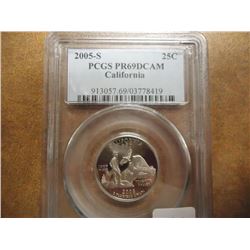 2005-S CALIFORNIA QUARTER PCGS PR69 DCAM