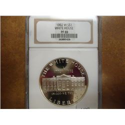 1992-W WHITE HOUSE SILVER DOLLAR NGC PF69