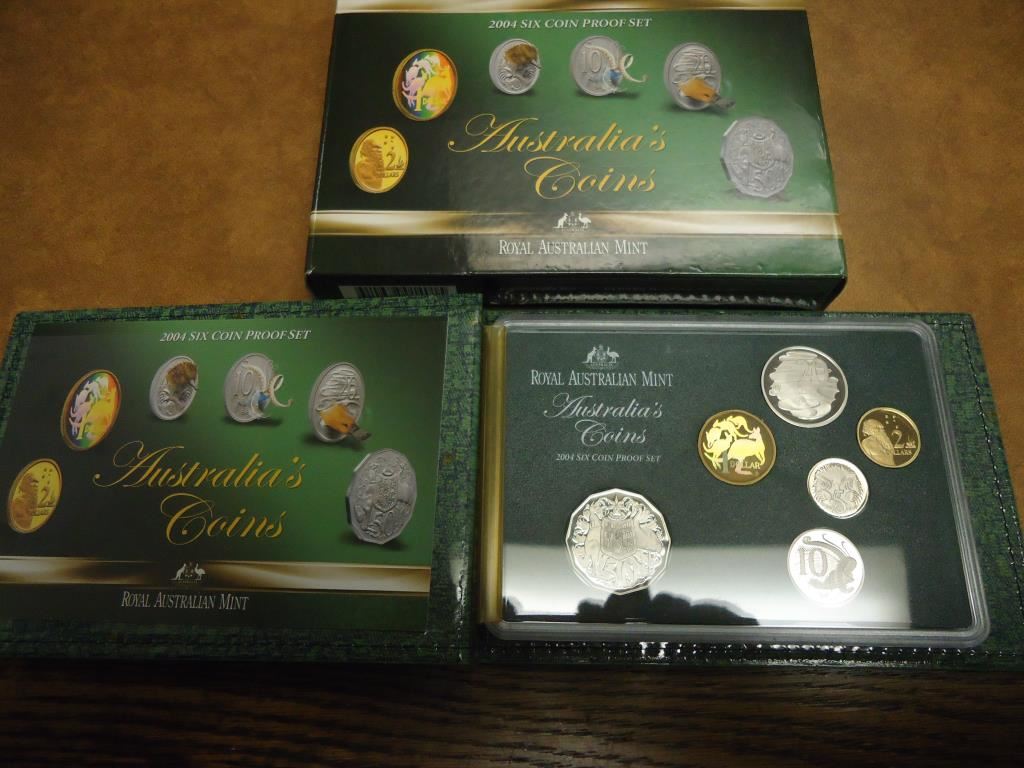 2004 AUSTRALIA 6 COIN PROOF SET ROYAL AUSTRALIAN MINT PACKAGING