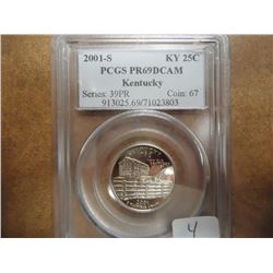 2001-S KENTUCKY QUARTER PCGS PR69 DCAM