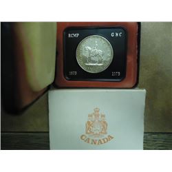 1973 CANADA R.C.M.P SILVER DOLLAR .3750 OZ. ASW ORIGINAL ROYAL CANADIAN MINT PACKAGING