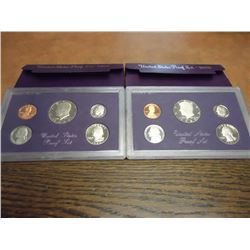 1985 & 1986 US PROOF SETS (WITH BOXES)