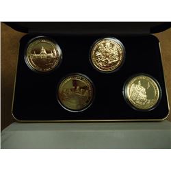 4-GRAND CASINO, CASINO COLLECTOR COINS SET MINNESOTA STATE CAPITOL, MINNEAPOLIS SKYLINE, SPLIT ROCK 