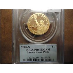 2009-S POLK DOLLAR PCGS PR69DCAM