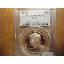 1979-S TYPE I KENNEDY HALF DOLLAR PCGS PR69 DCAM