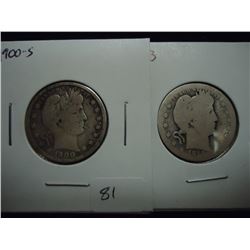 1900-S & 1913 BARBER QUARTERS