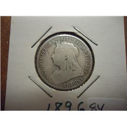 1896 GREAT BRITAIN SILVER SHILLING