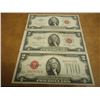 Image 1 : 1929-G,53 & 1963 $2 US NOTES RED SEALS